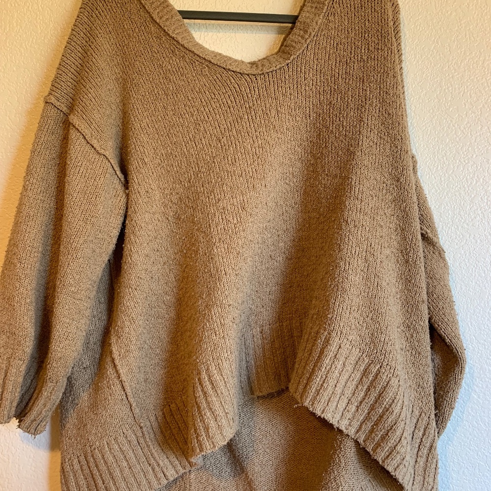 Chunky Brown Free People Sweater